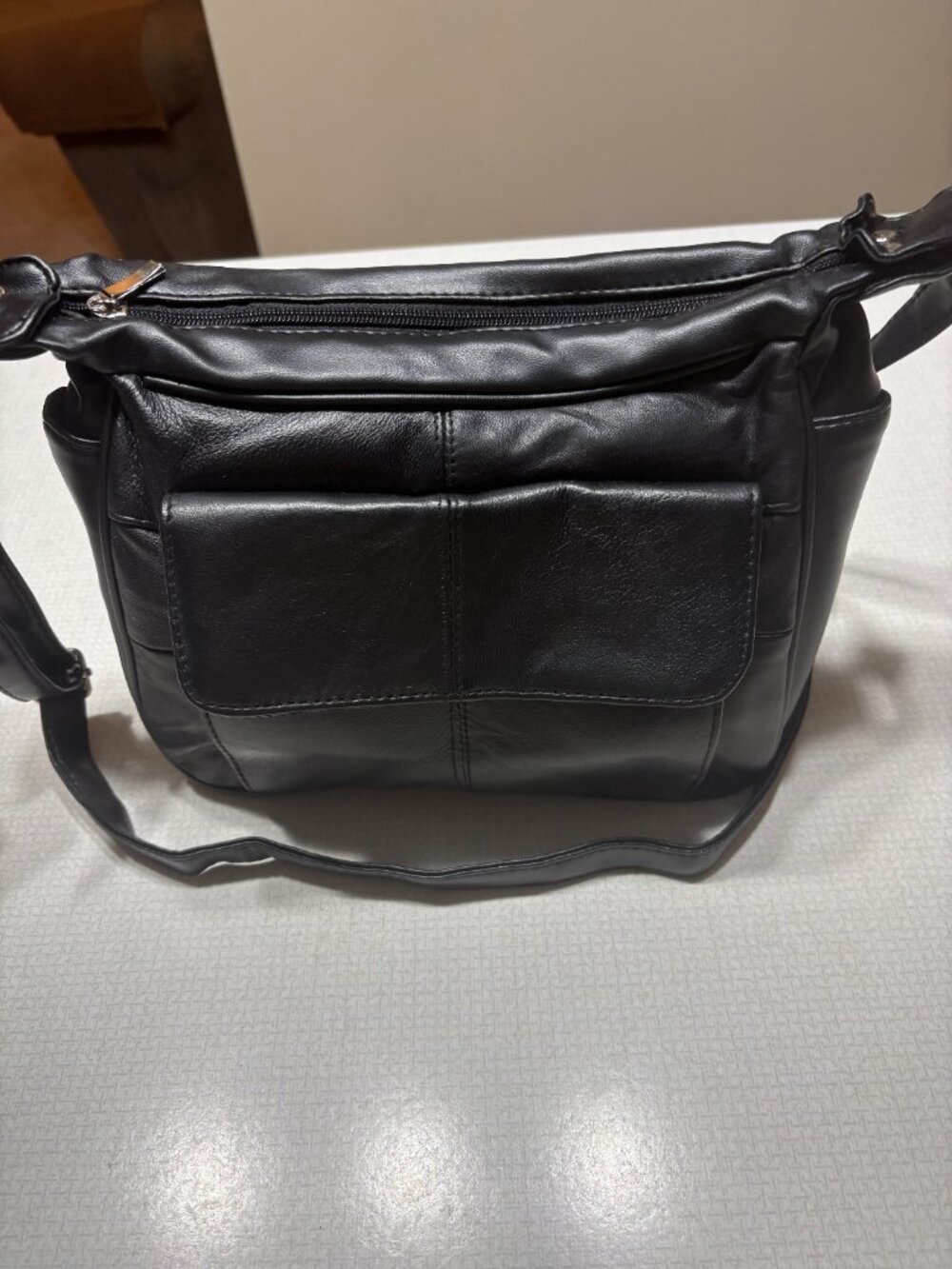 NWT America Best Black Leather Crossbody/Shoulder bag